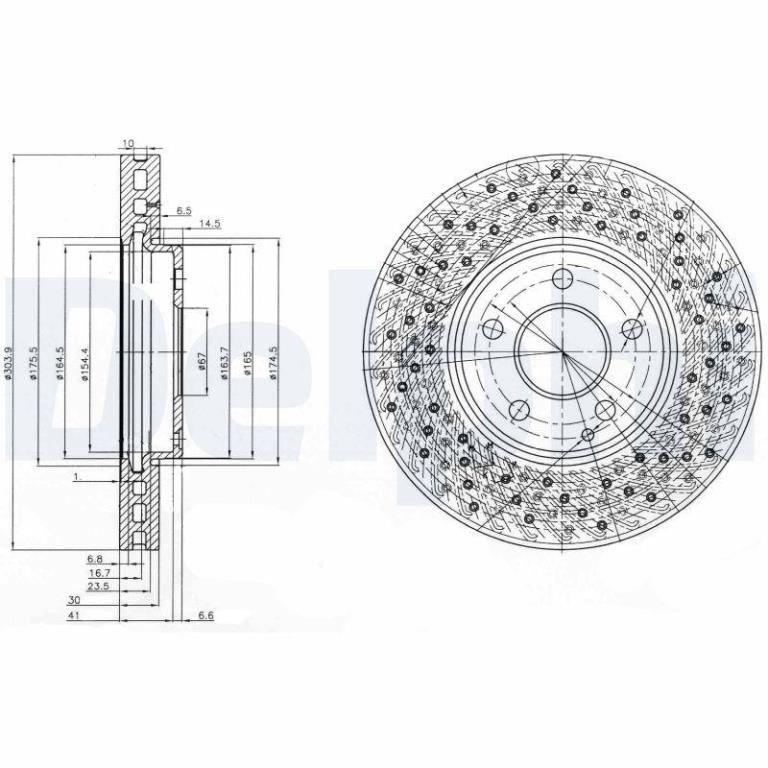 Disques de frein DELPHI BG3986