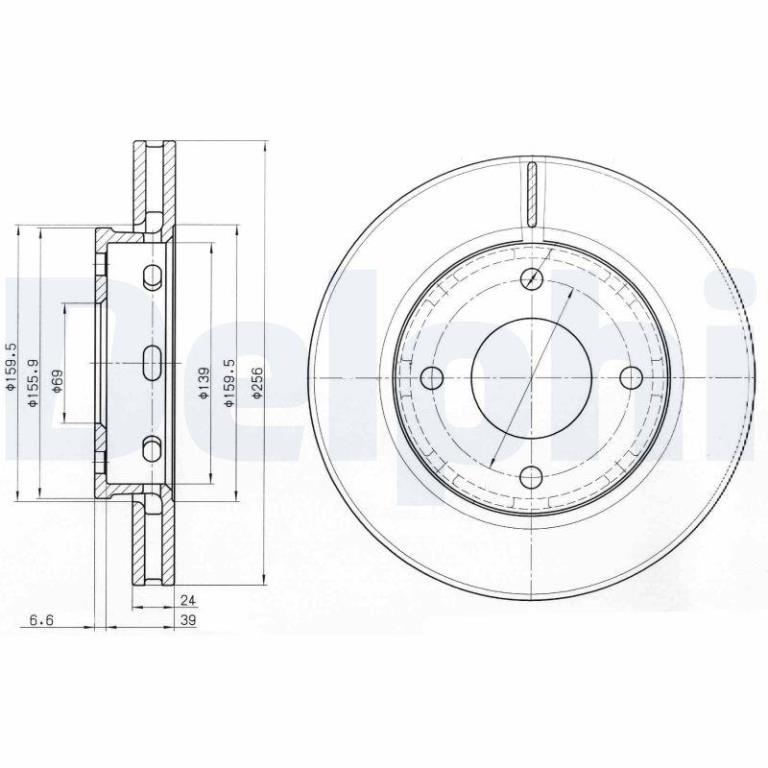 Disques de frein DELPHI ref. BG3987