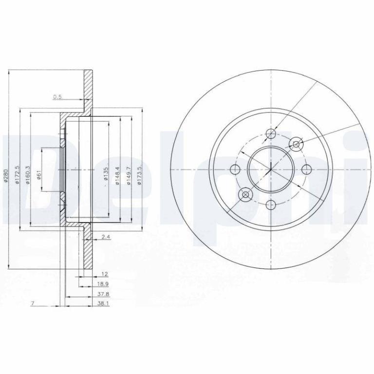 Disques de frein DELPHI ref. BG3992