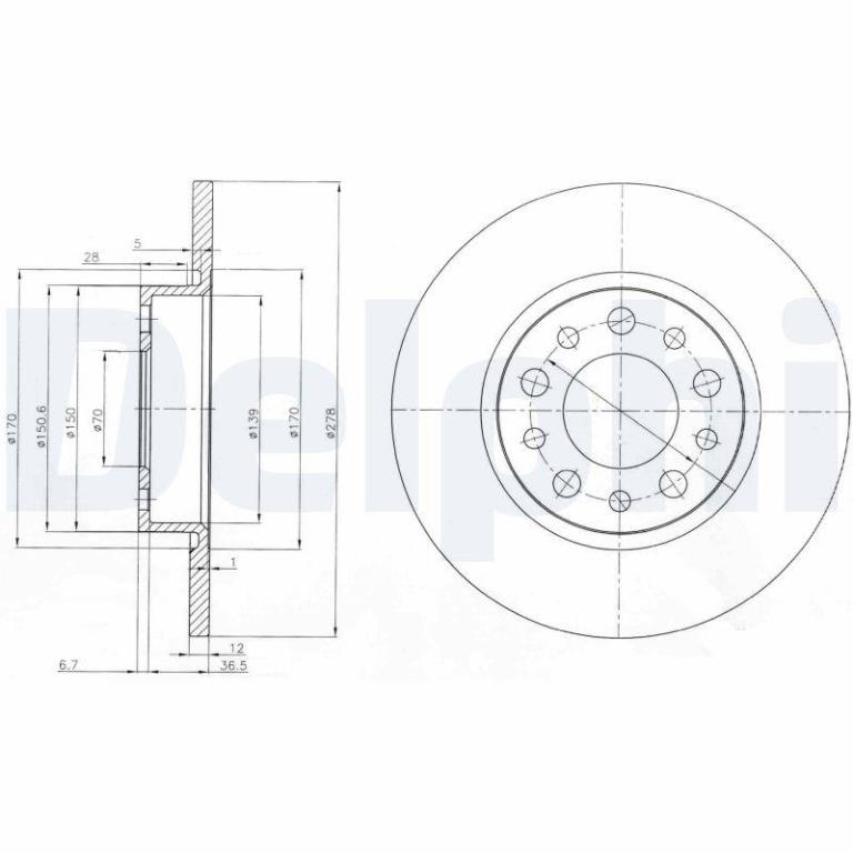 Disques de frein DELPHI ref. BG3994