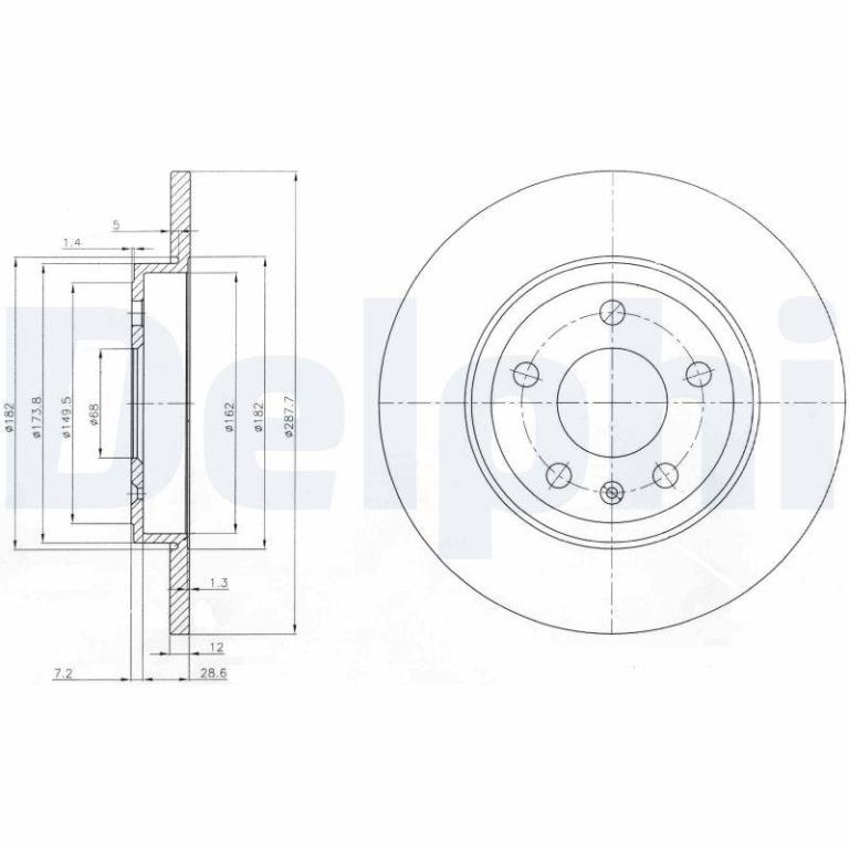 Disques de frein DELPHI BG3996
