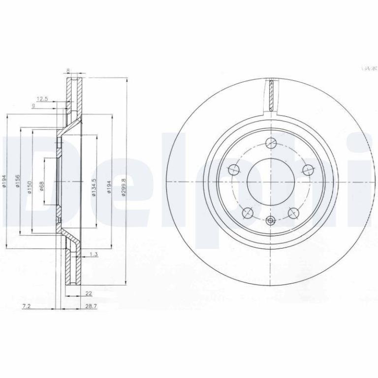Disques de frein DELPHI BG3997