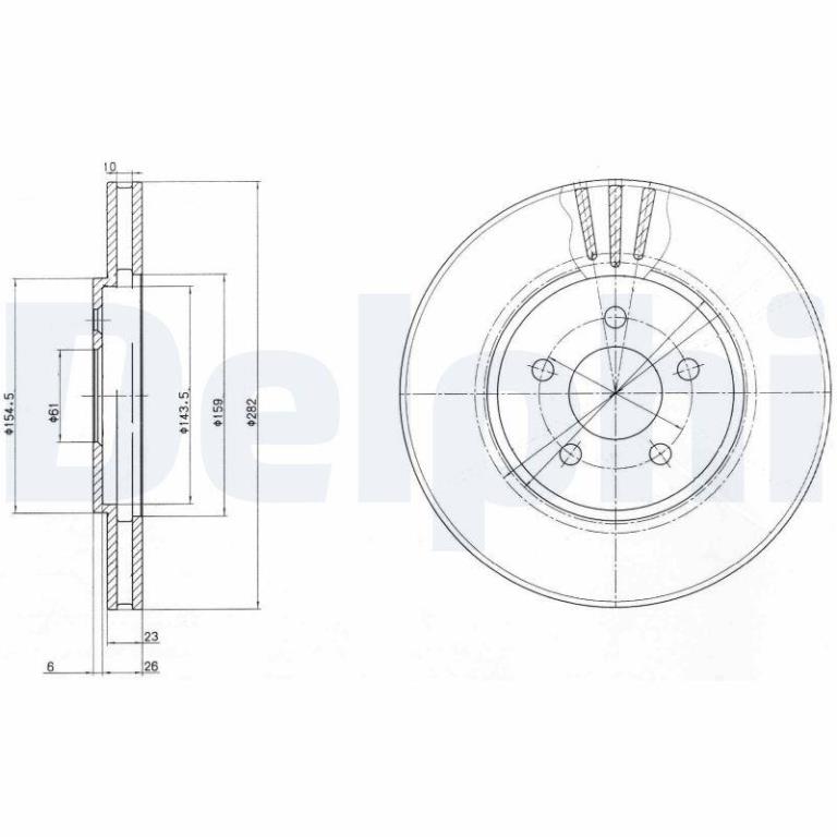 Disques de frein DELPHI ref. BG4000