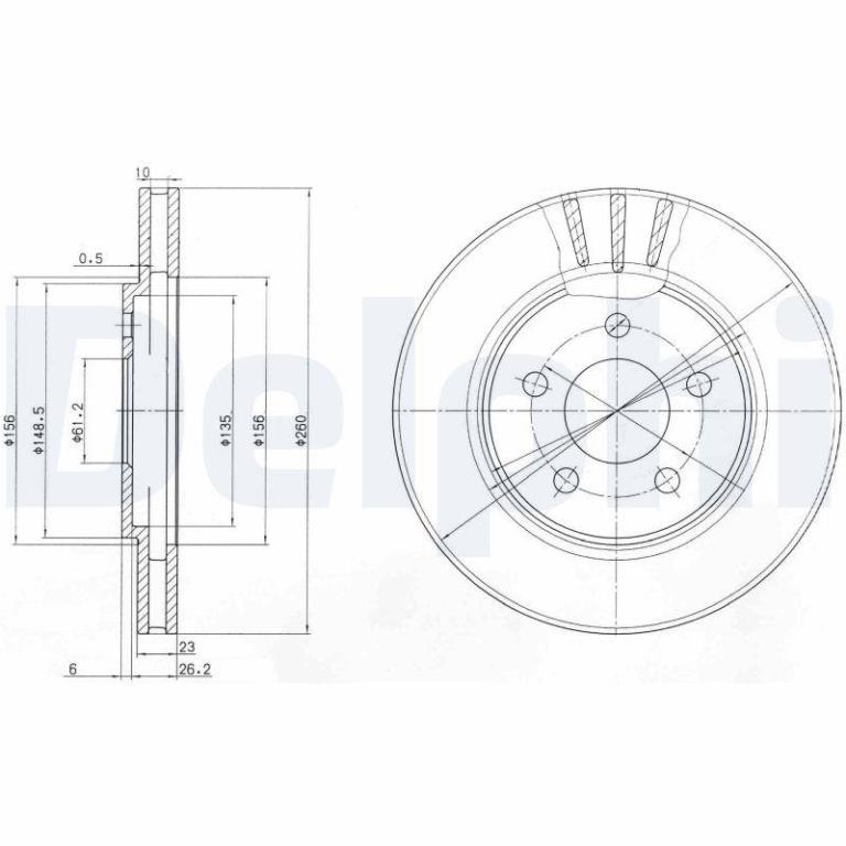Disques de frein DELPHI BG4001
