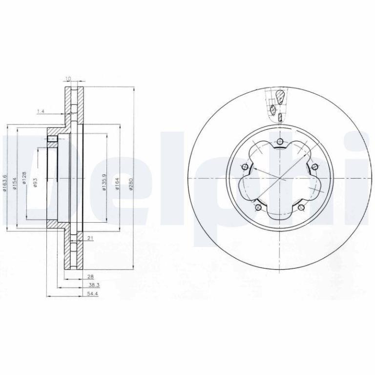 Disques de frein DELPHI BG4007