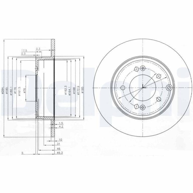 Disques de frein DELPHI BG4012