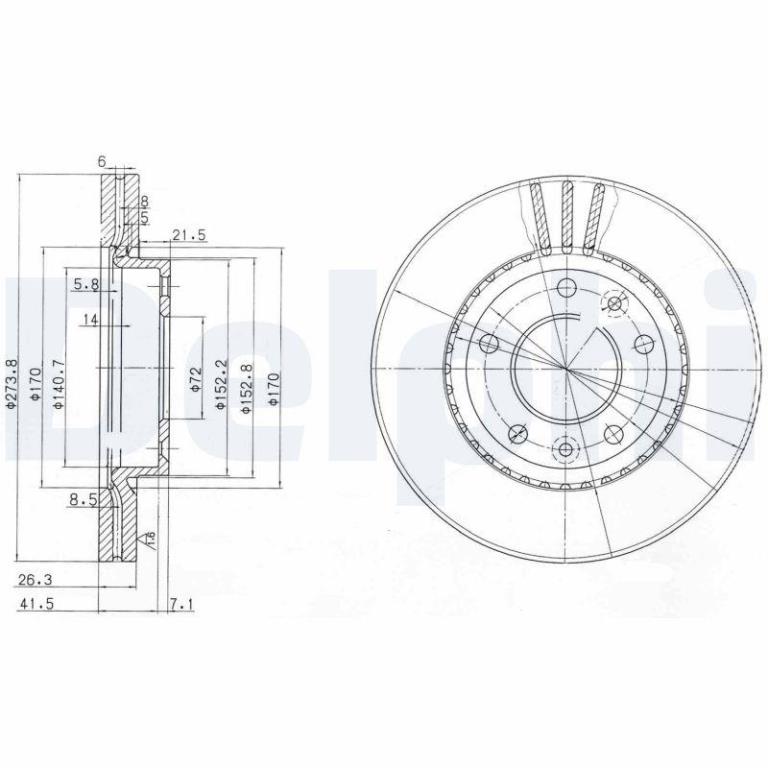 Disques de frein DELPHI BG4015