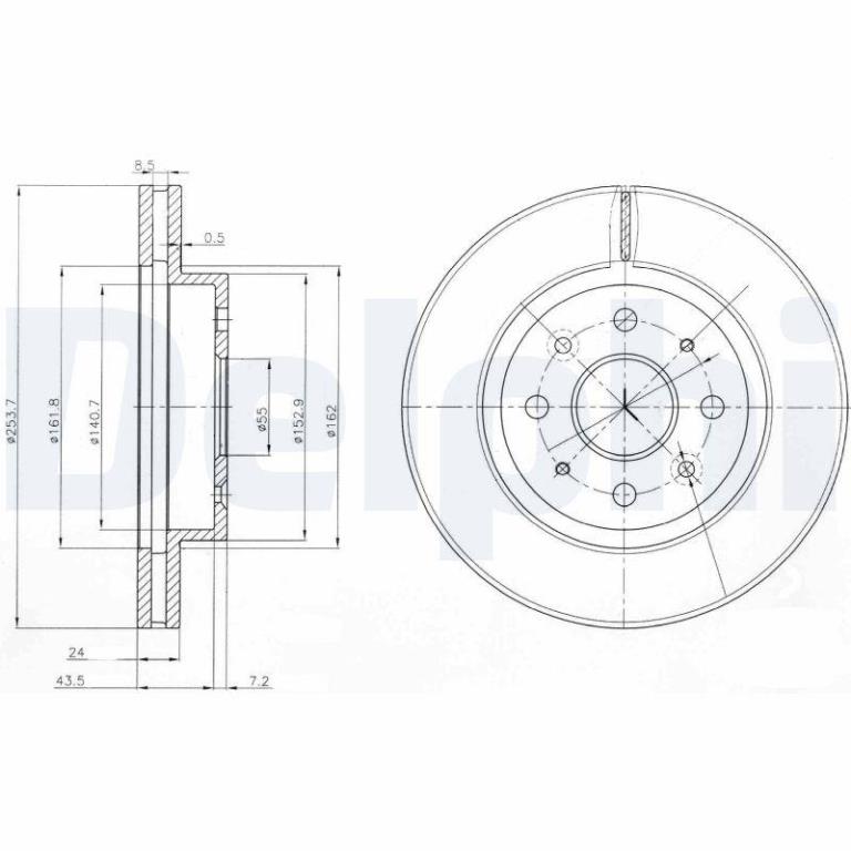 Disques de frein DELPHI ref. BG4019