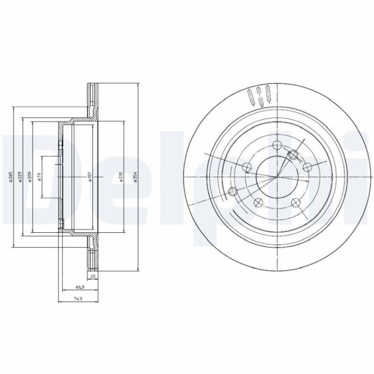 Disques de frein DELPHI BG4021C