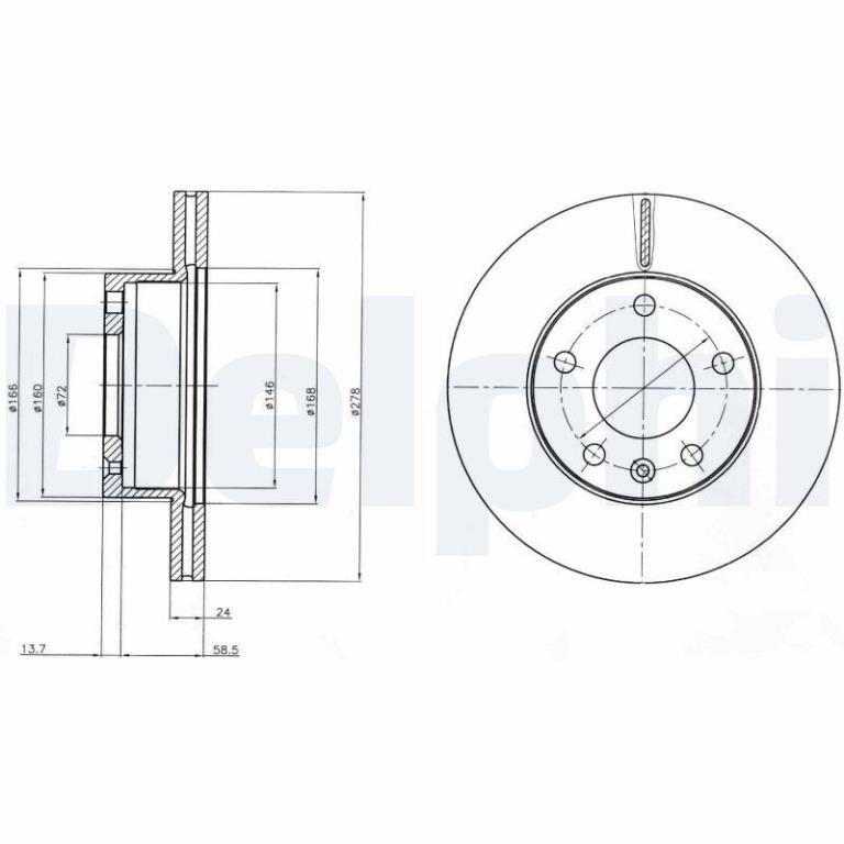 Disques de frein DELPHI ref. BG4022