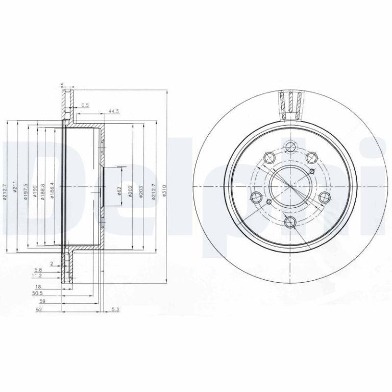 Disques de frein DELPHI ref. BG4024