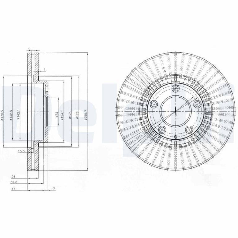 Disques de frein DELPHI BG4027
