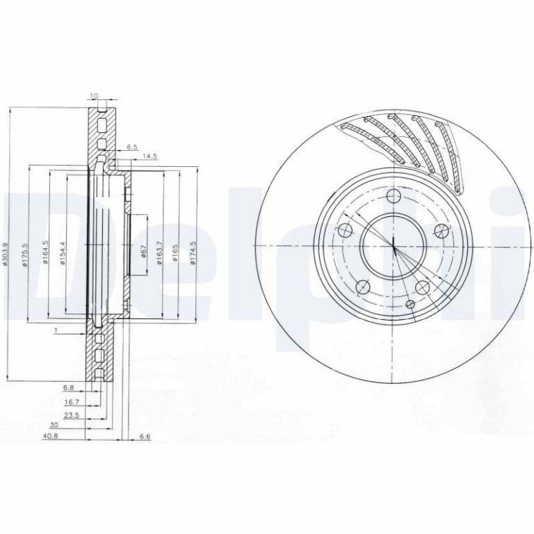Disques de frein DELPHI ref. BG4029