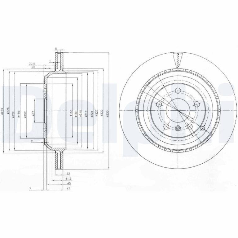 Disques de frein DELPHI BG4030