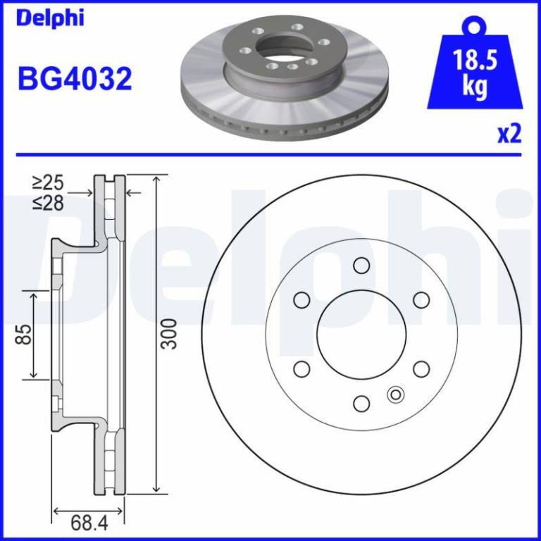 Disques de frein DELPHI BG4032