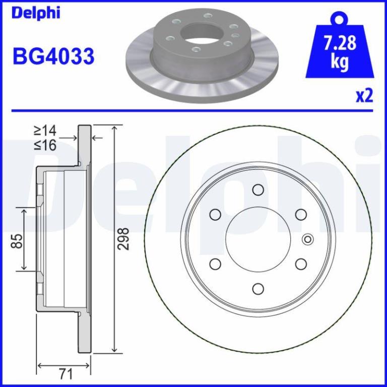 Disques de frein DELPHI BG4033