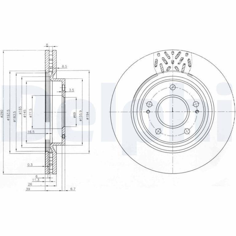 Disques de frein DELPHI BG4034