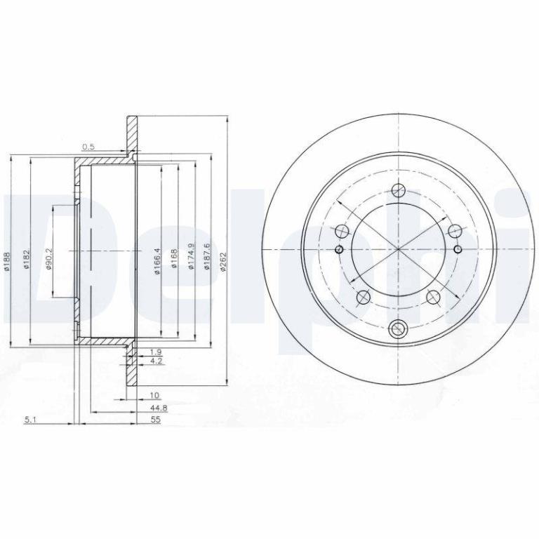 Disques de frein DELPHI ref. BG4037