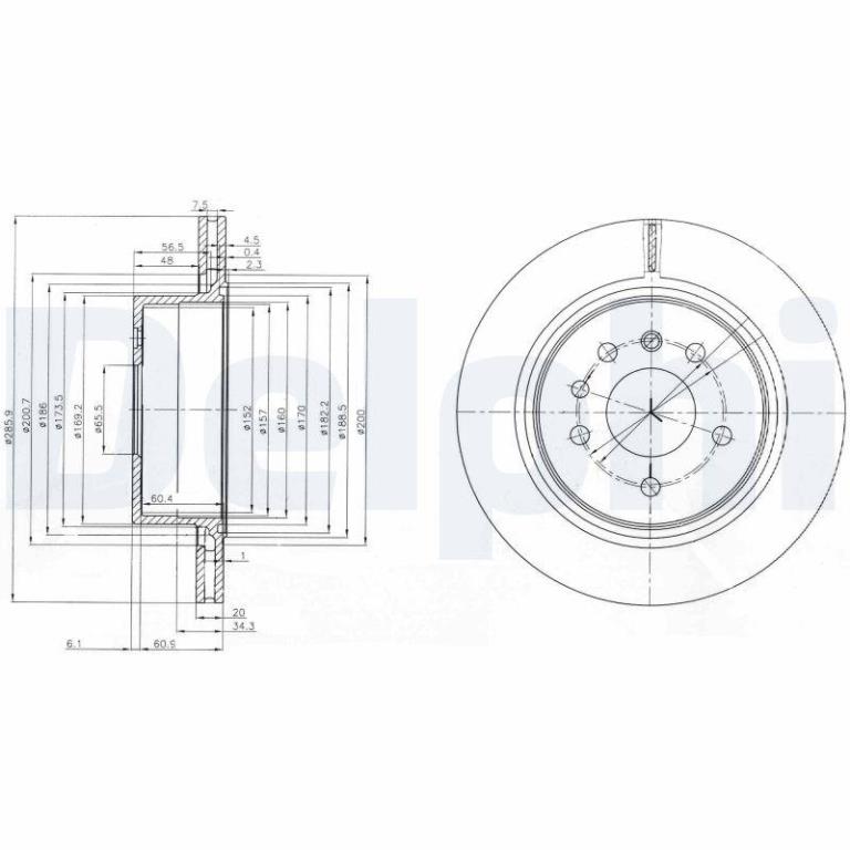 Disques de frein DELPHI BG4043