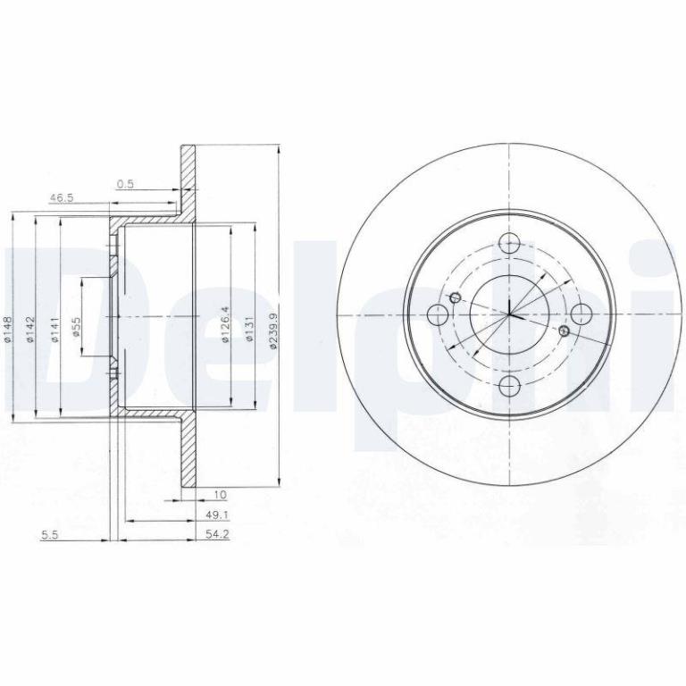 Disques de frein DELPHI BG4050