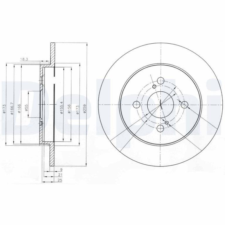 Disques de frein DELPHI BG4055