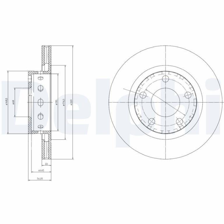 Disques de frein DELPHI BG4057