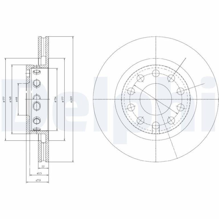 Disques de frein DELPHI BG4058