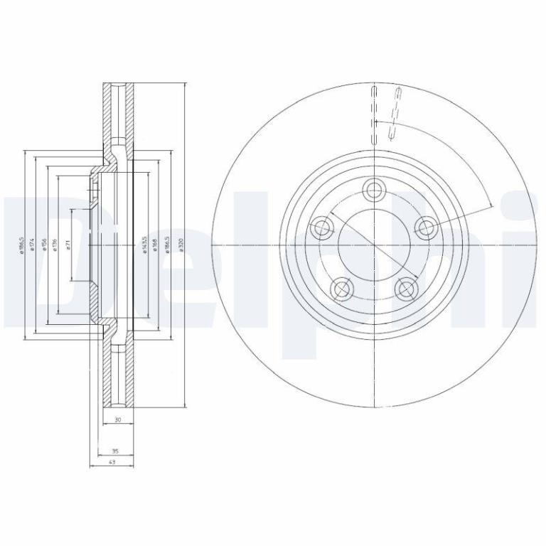 Disques de frein DELPHI BG4065