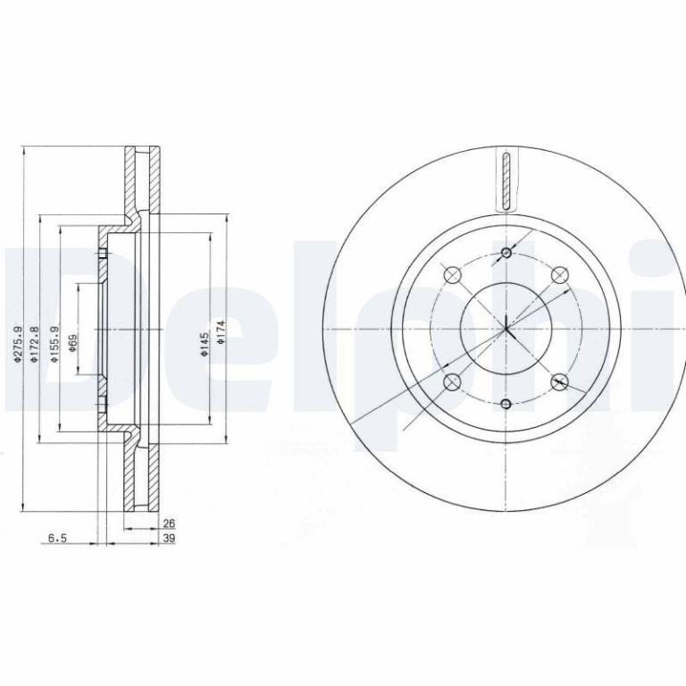 Disques de frein DELPHI BG4068