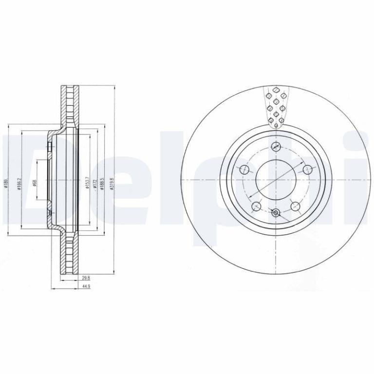 Disques de frein DELPHI BG4080C
