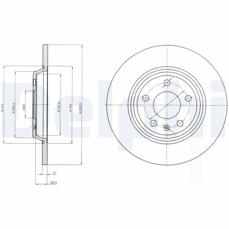 Disques de frein DELPHI ref. BG4081C