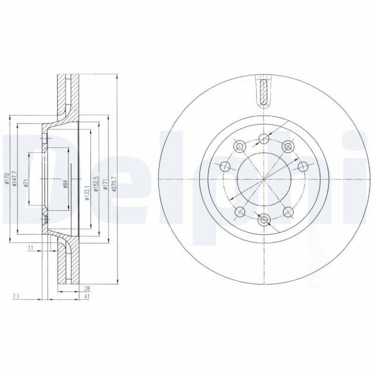 Disques de frein DELPHI ref. BG4084