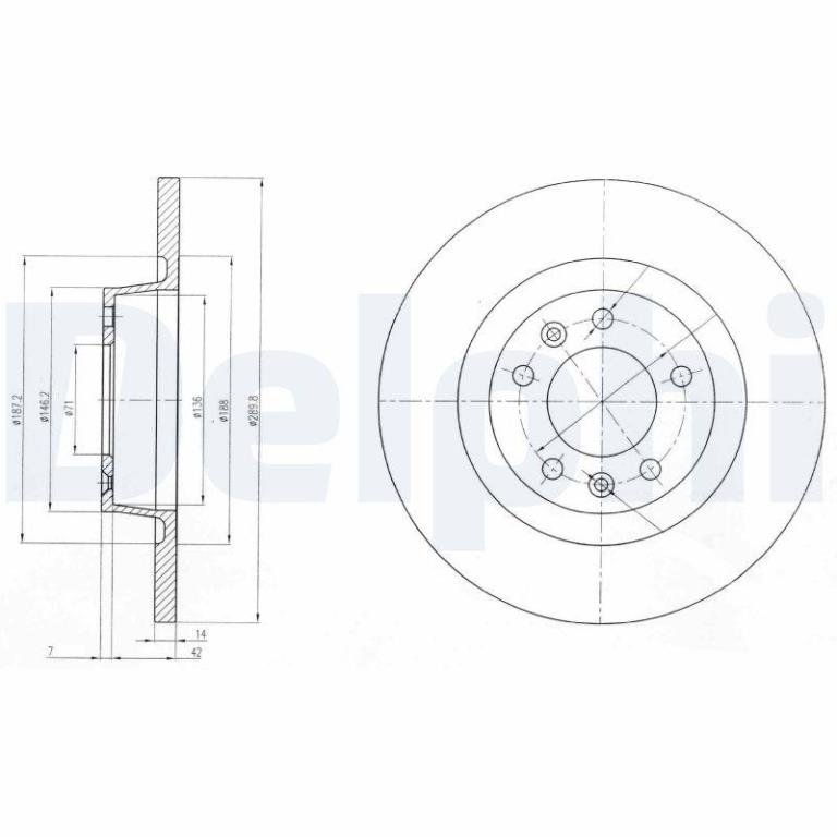 Disques de frein DELPHI ref. BG4085