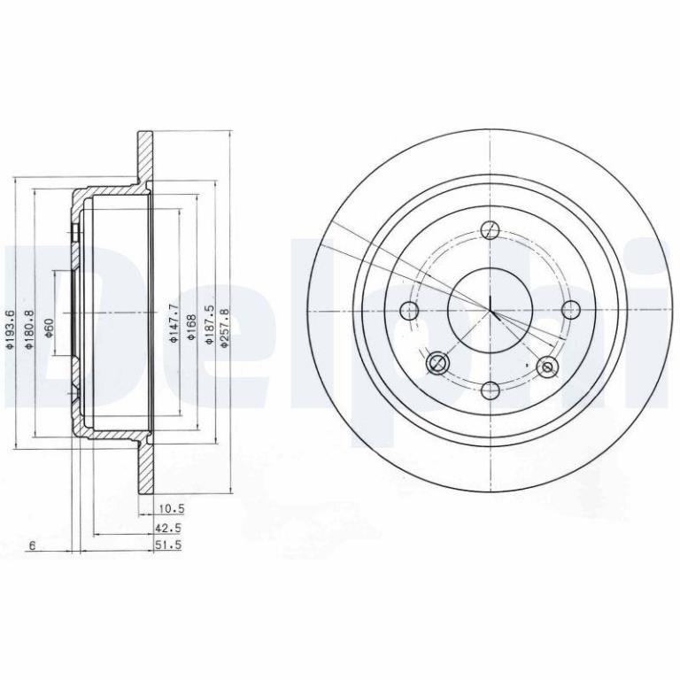 Disques de frein DELPHI BG4091