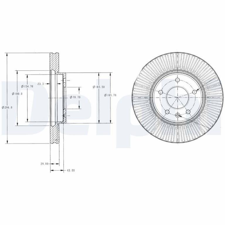 Disques de frein DELPHI BG4092C