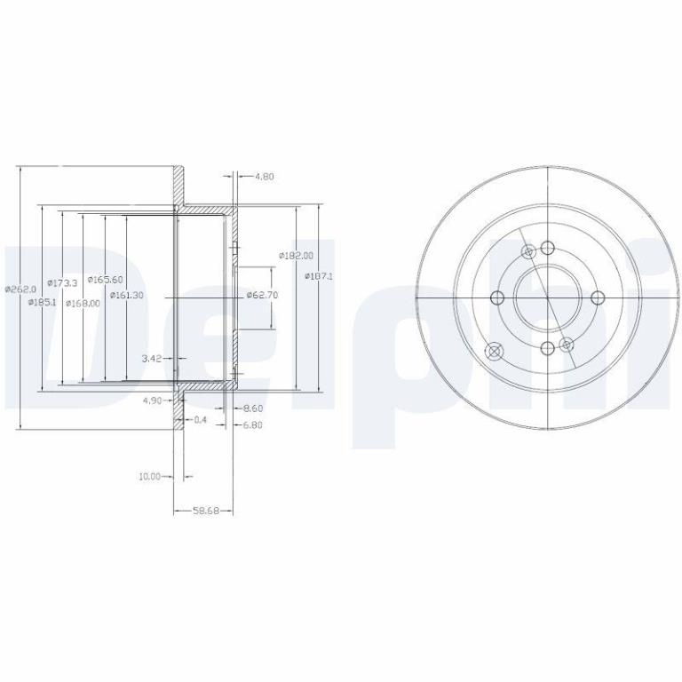 Disques de frein DELPHI BG4097