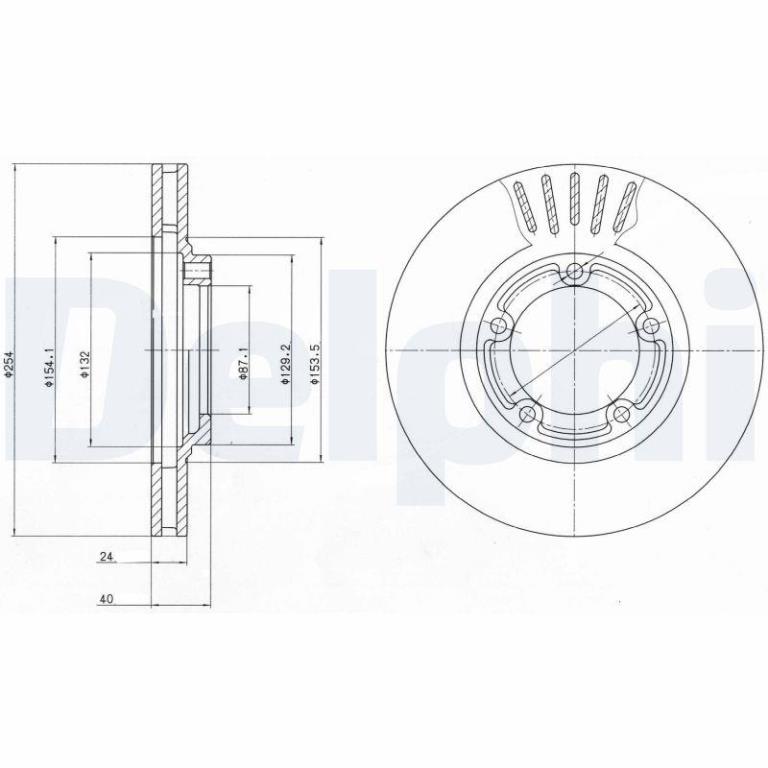Disques de frein DELPHI BG4098