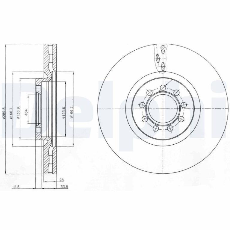 Disques de frein DELPHI ref. BG4101