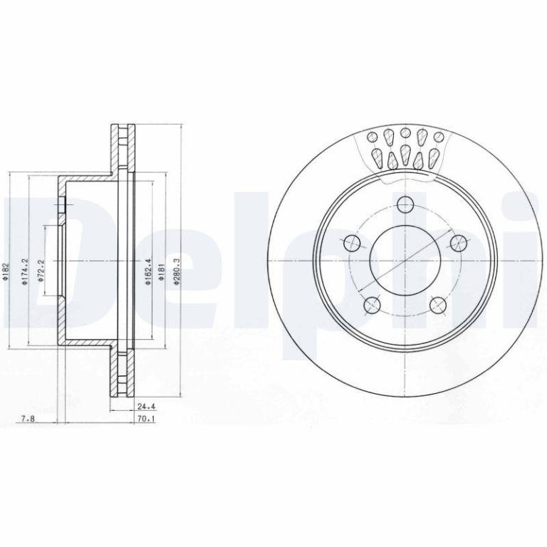 Disques de frein DELPHI BG4103