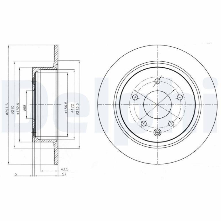 Disques de frein DELPHI BG4108C