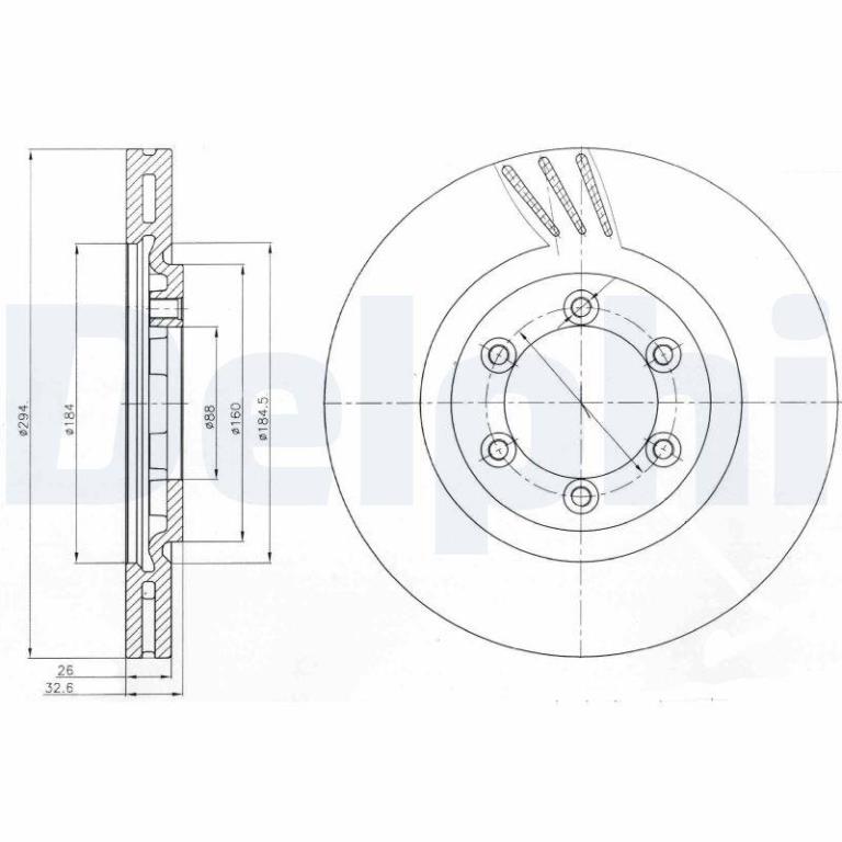 Disques de frein DELPHI ref. BG4112