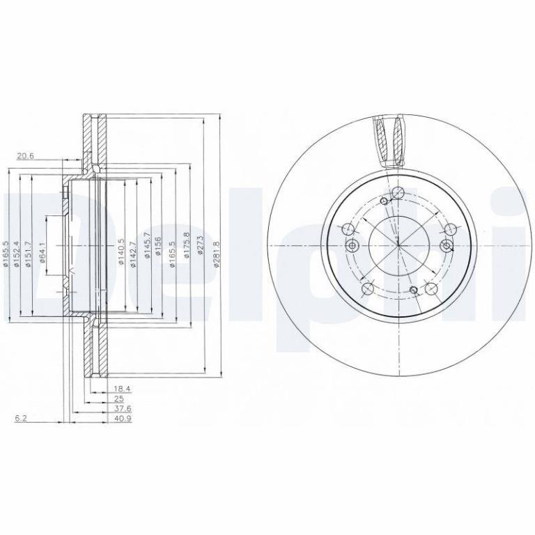 Disques de frein DELPHI BG4119