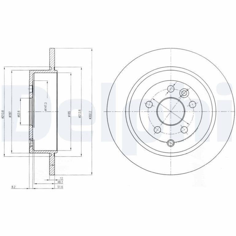 Disques de frein DELPHI BG4124C