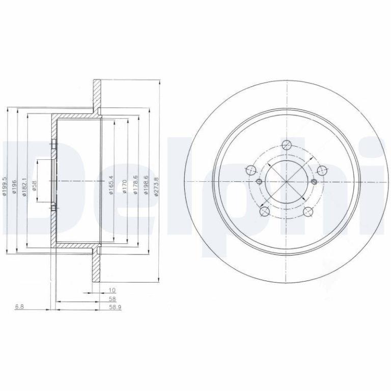Disques de frein DELPHI BG4129