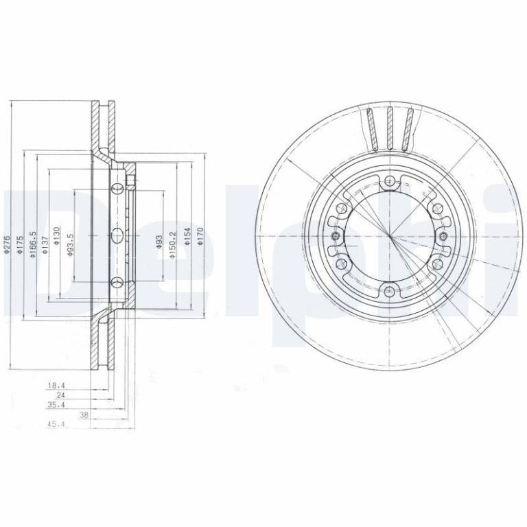 Disques de frein DELPHI BG4132