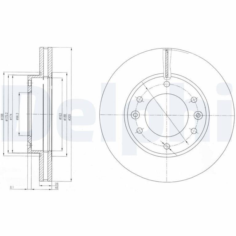Disques de frein DELPHI ref. BG4137
