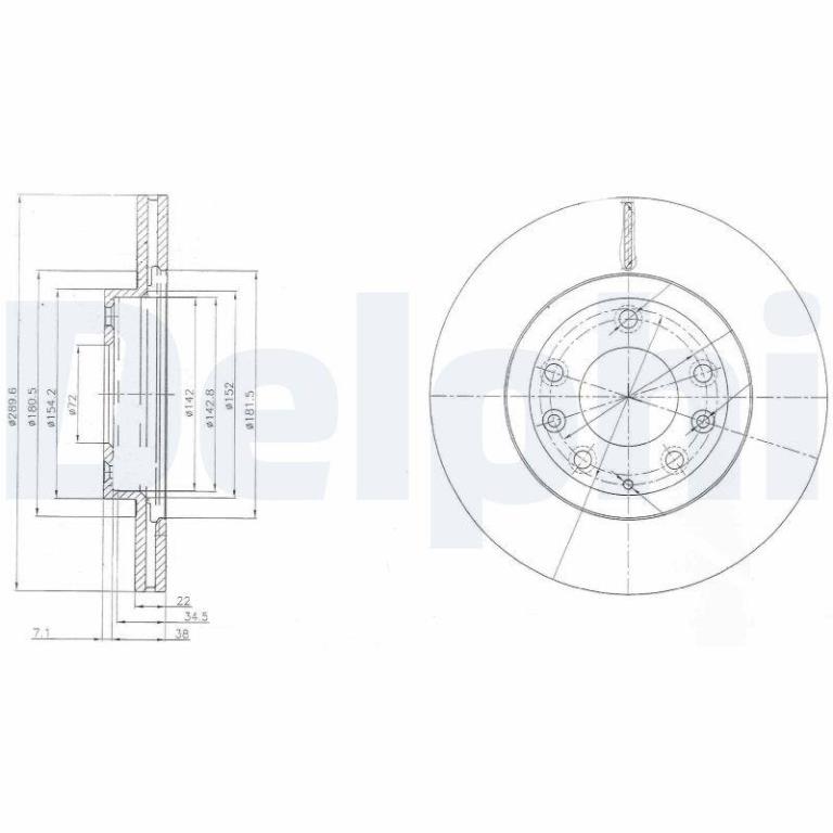 Discos de freno DELPHI ref. BG4141