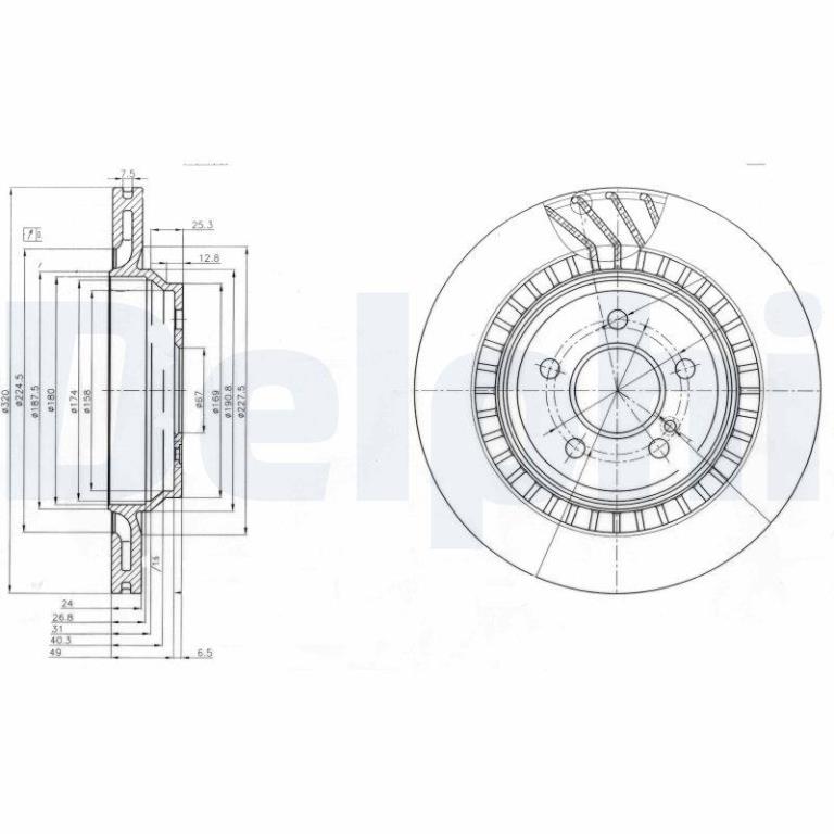 Disques de frein DELPHI BG4144