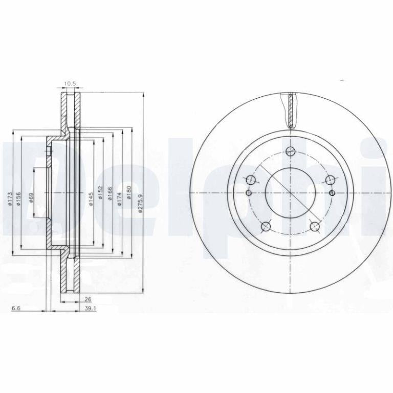 Disques de frein DELPHI BG4147