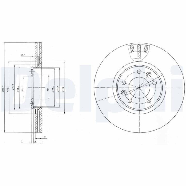 Disques de frein DELPHI BG4150